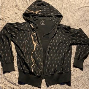 Lightning Bolt Zip Hoodie size M